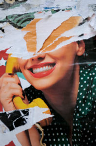 Old poster in Athens, Greece, Europe Old poster in Athens, Greece, Europe